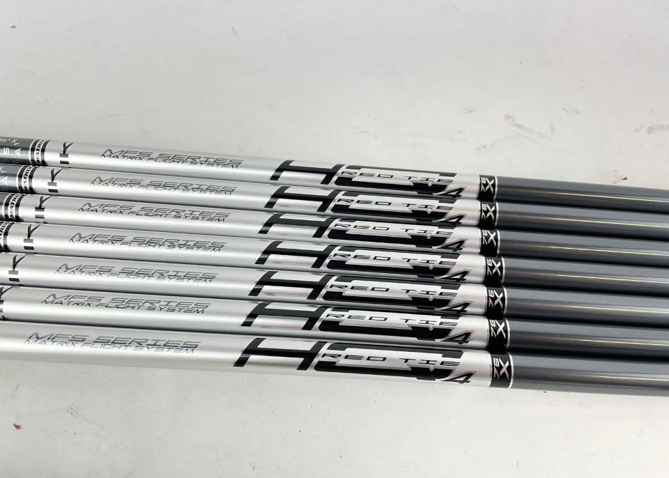 Matrix Red Tie Iron Shaft Set (7) 75 X Flex Graphite 42” /0.370 /New /13798